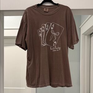 Comfort Colors Brown Ace Card Tee